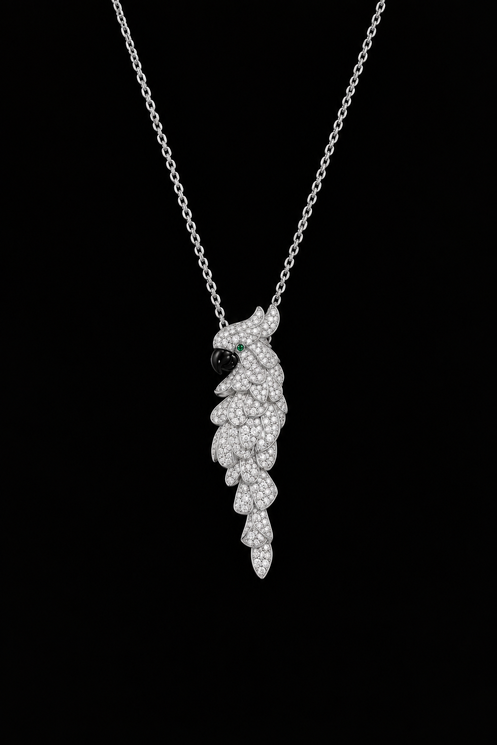 Green Eye Parrot Necklace